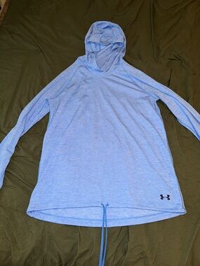 Under Armour Sky Blue Lightweight Hooded Long Sleeve